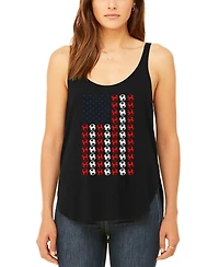 La Pop Art Women's Soccer Flag Premium Word Flowy Tank Top