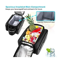 Aoligeijs Insulated Bike Rear Rack Bag 8L Trunk Cooler with Foldable Panniers, Waterproof Cycling Storage Bag with Shoulder Strap for Commuting