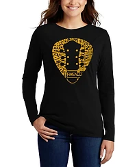 La Pop Art Women's Guitar Pick Genres Word Flowy T-Shirt
