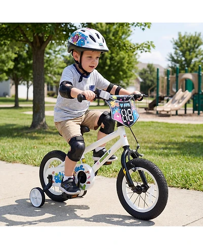 Slickblue Kids Ride On Bike with Training Wheels