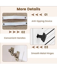 Gouun Modern Buffet Cabinet with 3 Doors and Enclosed Storage