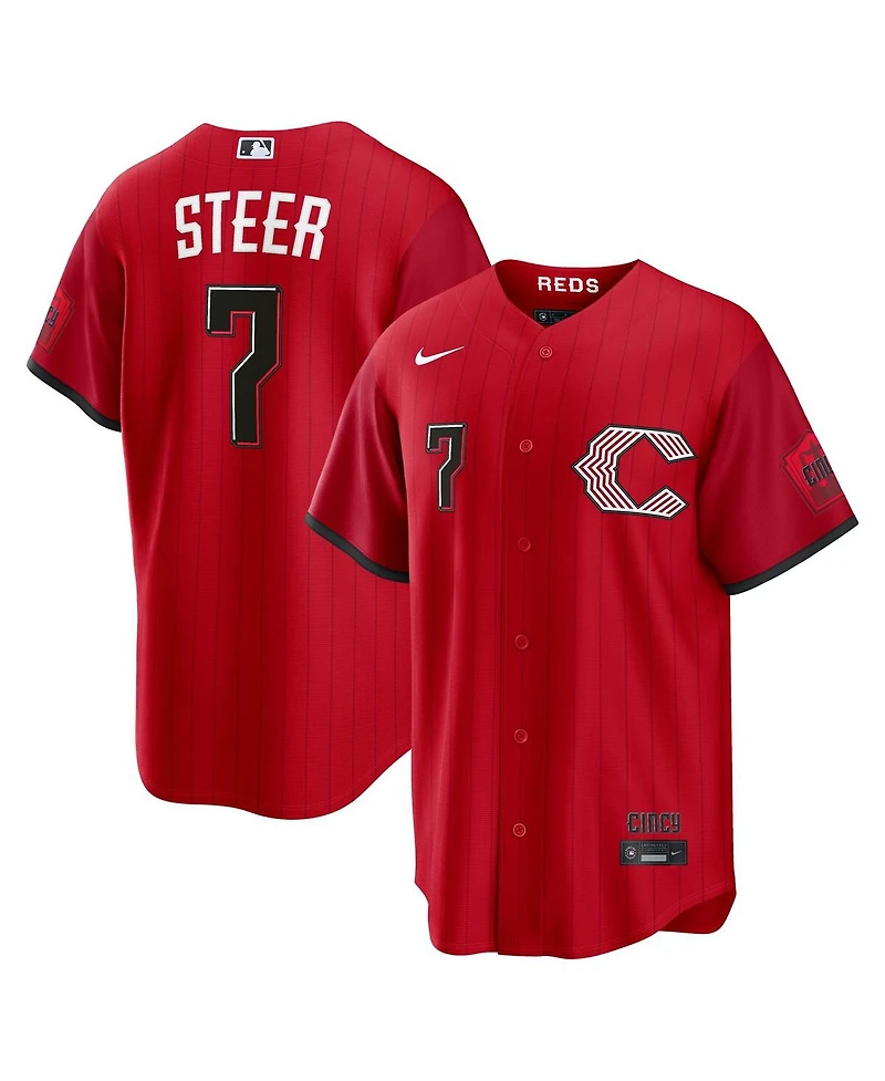 Nike Men's Spencer Steer Red Cincinnati Reds 2026 City Connect Stadium Jersey