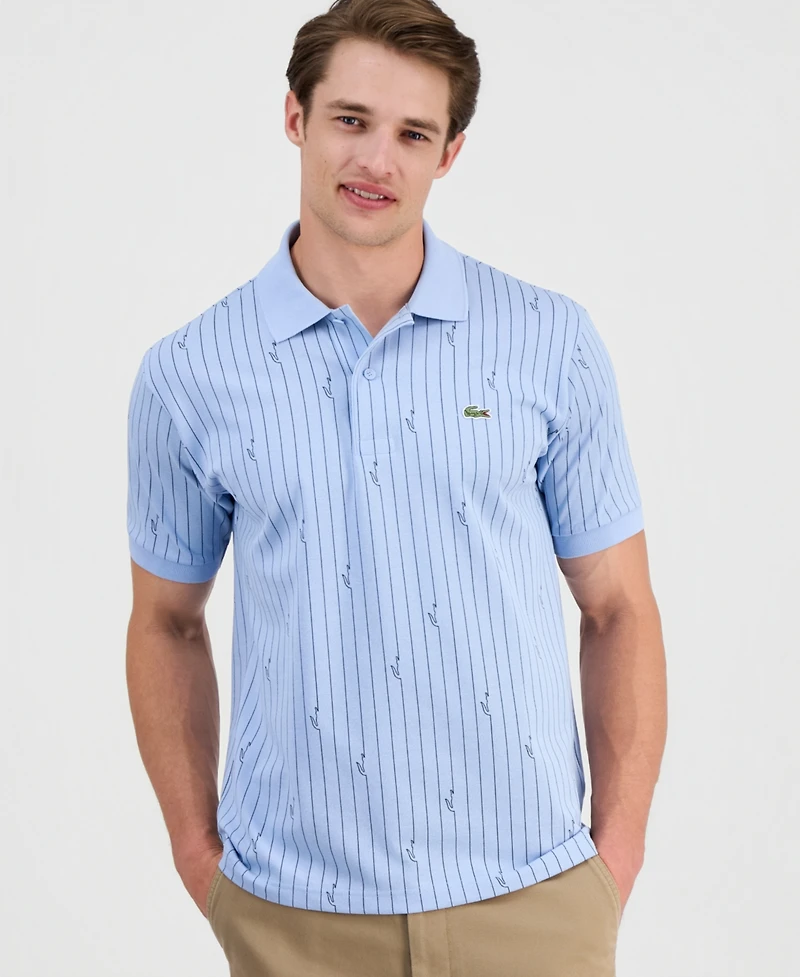 Lacoste Men's Print Stripe Polo Shirt