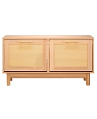 Gouun Rattan-Style Entryway Shoe Bench with Flip Drawers