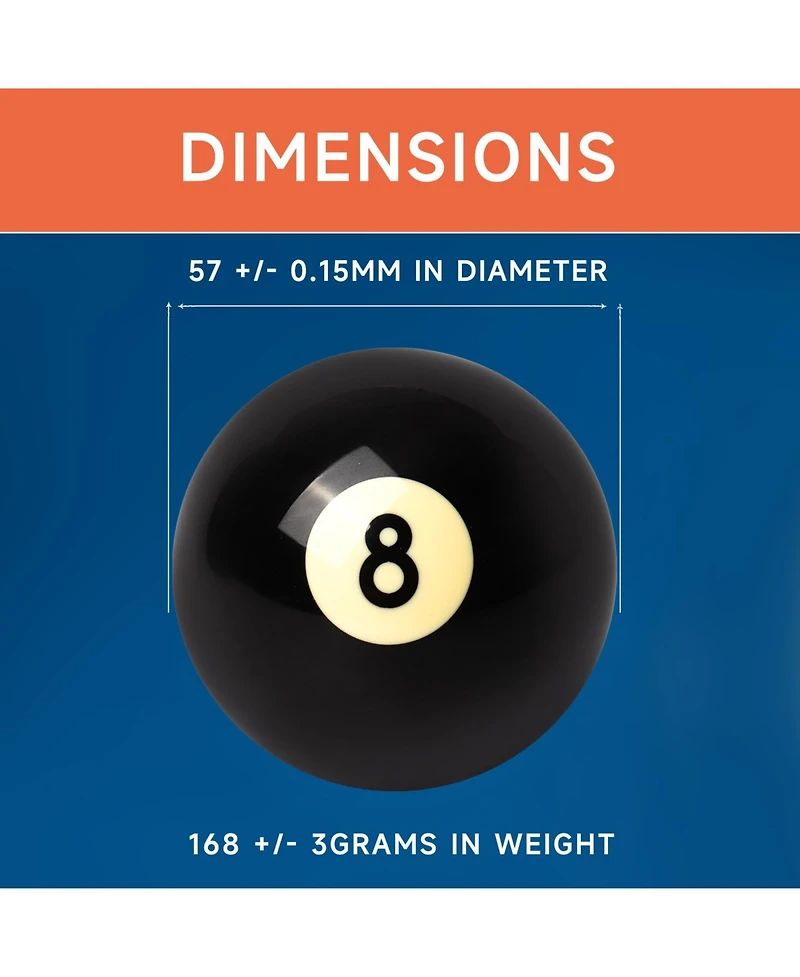 Gse Games & Sports Expert 2 1/4-Inch #8 Pool Ball, Replacement Eight Ball for Billiard Table, Billiards Accessories
