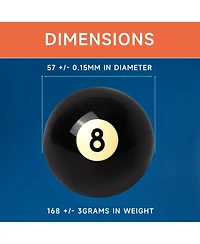 Gse Games & Sports Expert 2 1/4-Inch #8 Pool Ball, Replacement Eight Ball for Billiard Table, Billiards Accessories