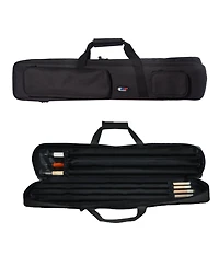 Gse Games & Sports Expert 3x4 Soft Pool Cue Case Billiard Pool Cue Stick Carrying Bag- Holds 3 Butts and 4 Shafts