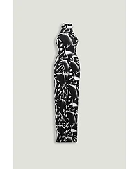 Nocturne Women's Printed Halter Maxi Dress
