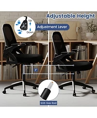 Gouun Ergonomic Office Chair with Lumbar Support and Flip-Up Arms