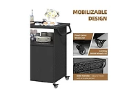 Aecojoy Outdoor Bar Cart with Wheels