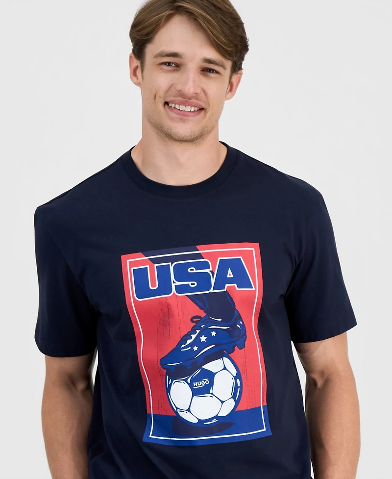 Hugo by Boss Men's Relaxed-Fit Football T-Shirt