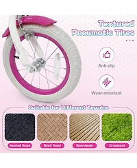 Slickblue Kids Bike with Basket and Streamers