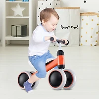 Toddler Balance Bike with 4-Wheel Design for Stability and Easy Riding