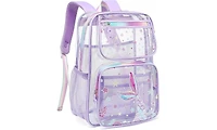 Urbanmax Clear Backpack for School Girls, Heavy Duty Tpu Transparent Backpack Stadium Events Approved, Clear Bookbag