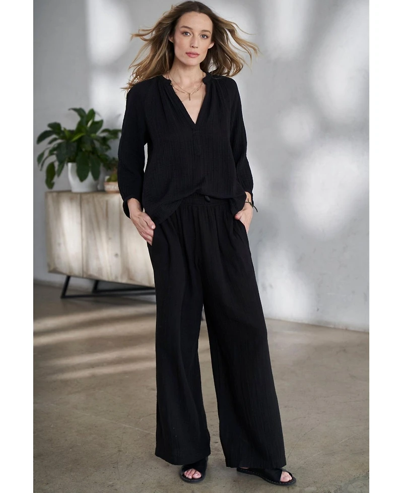 Ocean+Main Women's Gauze Palazzo Pant