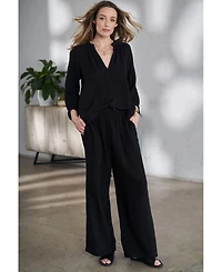 Ocean+Main Women's Gauze Palazzo Pant