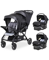 Baby Trend Sit N' Stand Double Stroller with Ez-Lift Car Seat (2 Pack), Stormy