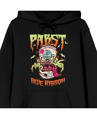 Pabst Blue Ribbon Men's Halloween theme can beer monster illustration on Adult