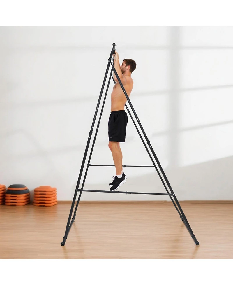 Mecale Yoga Stand Frame 440 lbs Triangular Rig with Hammock