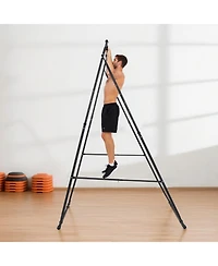 Mecale Yoga Stand Frame 440 lbs Triangular Rig with Hammock