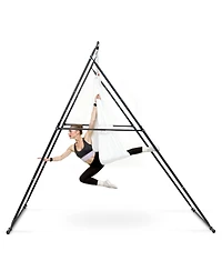 Mecale Yoga Stand Frame 440 lbs Triangular Rig with Hammock