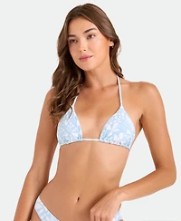 Volcom Women's Floral Print V-Neck Bikini Top