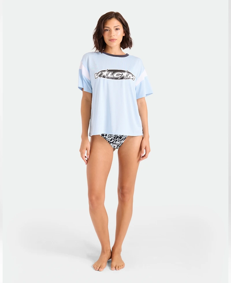 Volcom Women's Crewneck Short-Sleeve Swim Cover-Up Jersey