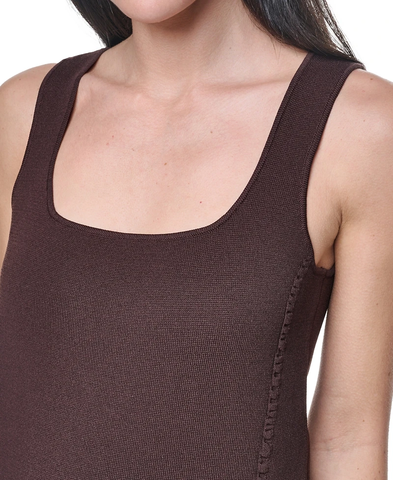 Calvin Klein Women's Square Neck Sleeveless Top