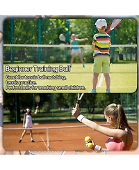 Magicorange Pack of 60 Training Tennis Balls Bulk Practice Balls with Mesh Bag All Court Durable Felt for Beginners and Pet Playing