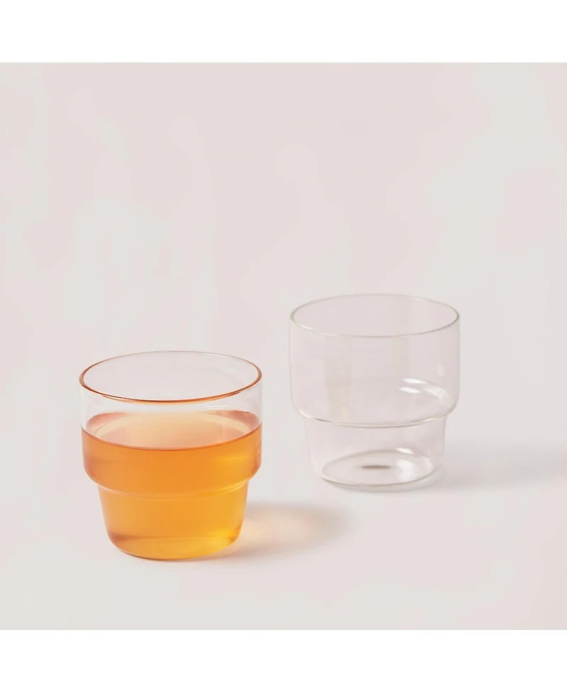 Fleck, Stackable Glass Tumbler - set of 4