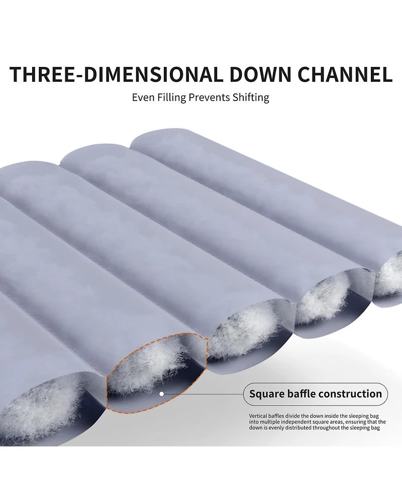 Naturehike Ultralight Down Sleeping Bag, 650FP, 3-4 Season, Adults, 32-42, Waterproof, Compact, Camping