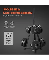 Mecale Weight Plate Tree for Plates 300 lbs Home Gym Storage Stand