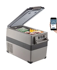 Mecale 48 Quart (45L) 12 Volt Portable Refrigerator Freezer, Fast Cooling, App Control, -4 68 , 12/24V Dc and 110-240V Ac