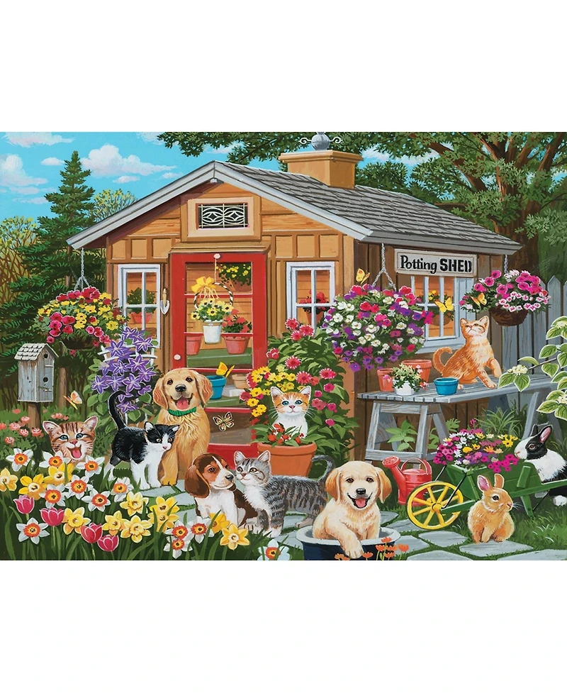 SunsOut Backyard Potting Shed 500 piece Jigsaw Puzzle for Adults
