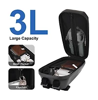 Aoligeijs Electric Scooter Handlebar Bag Waterproof Hard Shell Storage Bag for Bikes Scooters Front Hanging Travel Organizer 3L Capacity