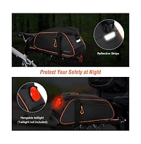 Aoligeijs Bike Rack Bag 8L Waterproof Bicycle Rear Trunk Bag Compact Cycling Storage with Shoulder Strap for Commuting Travel