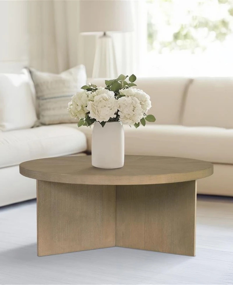 Martha Stewart Collection Sadie 36" Wood Round Coffee Table