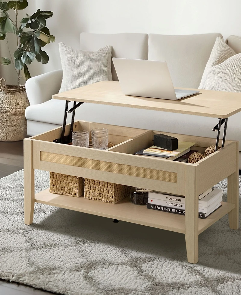 510 Design Lennox 35" Wood Lift-Top Coffee Table