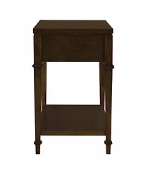 Martha Stewart Collection Kenna 26" Wood Fluted Drawer Nightstand