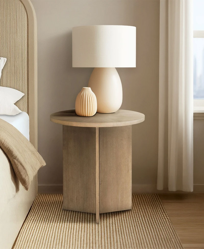 Martha Stewart Collection Sadie 22" Wood Round Accent Table