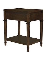 Martha Stewart Collection Kenna 26" Wood Fluted Drawer Nightstand