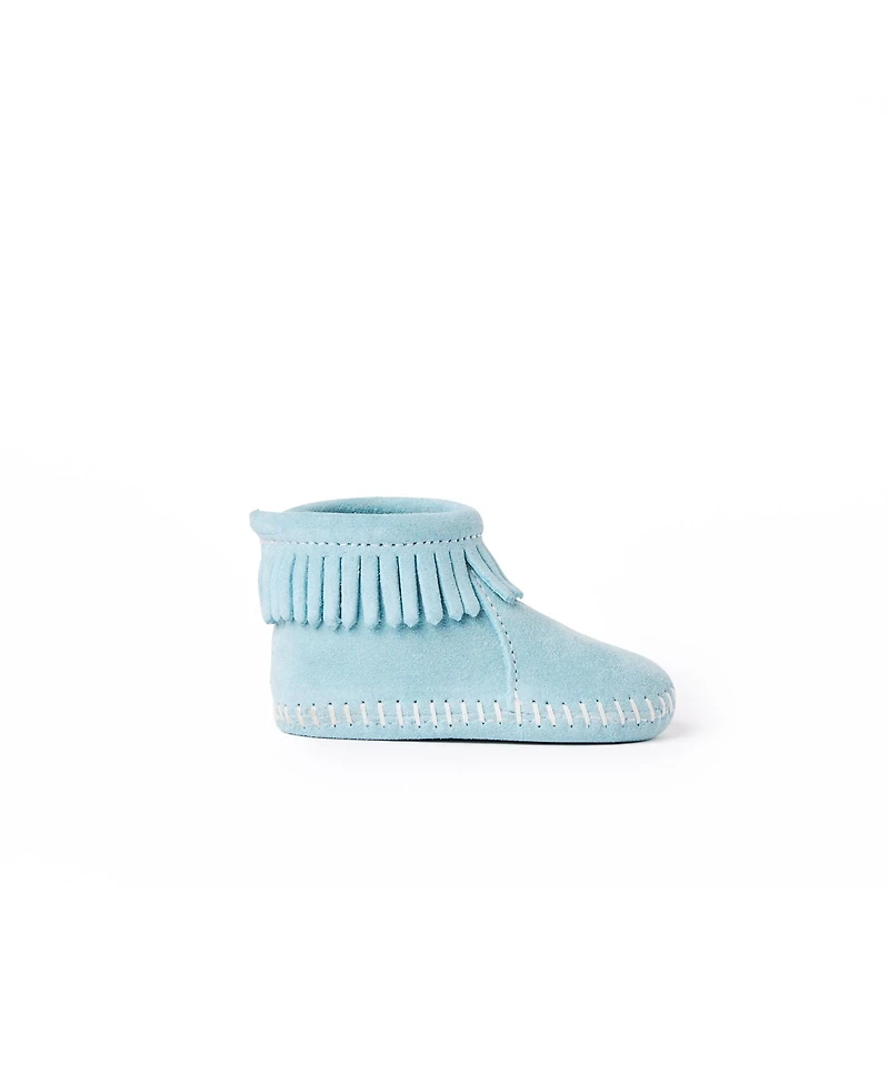 Minnetonka Baby Suede Back Flap Booties