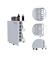 flynama Bar Cart with 2 External Shelves