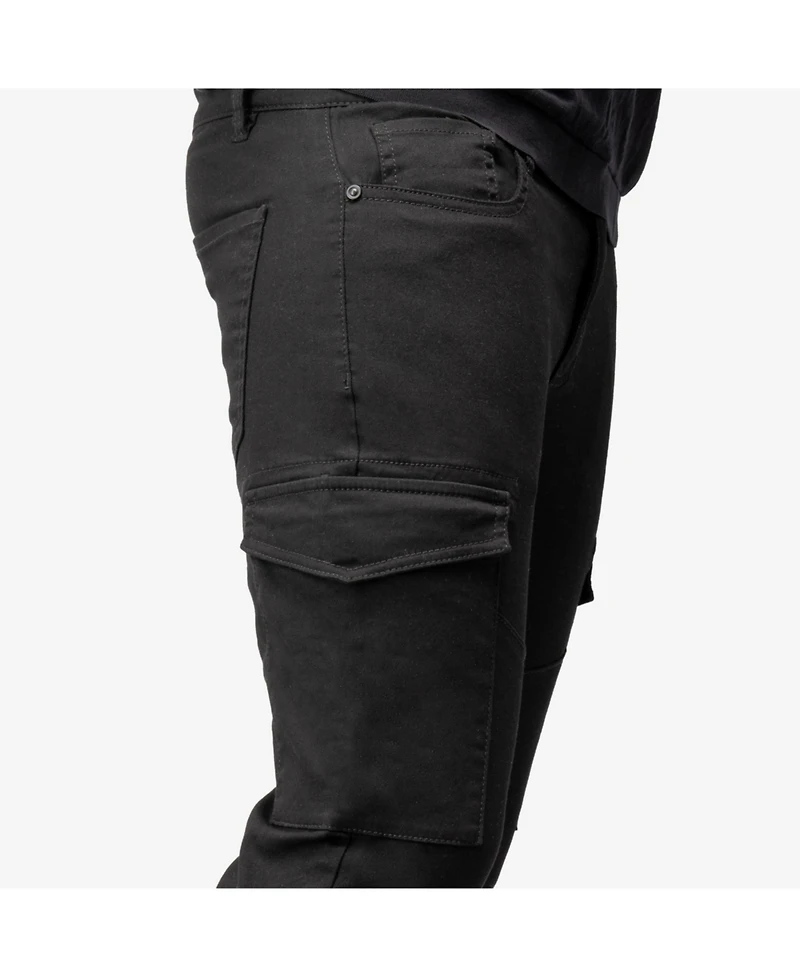 X-Ray Men's Slim Fit Commuter Chino Pant with Cargo Pockets