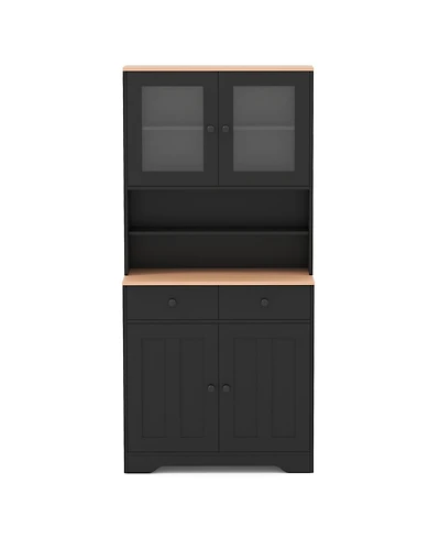 Sugift Pantry Cabinet with 2 Removable Shelves