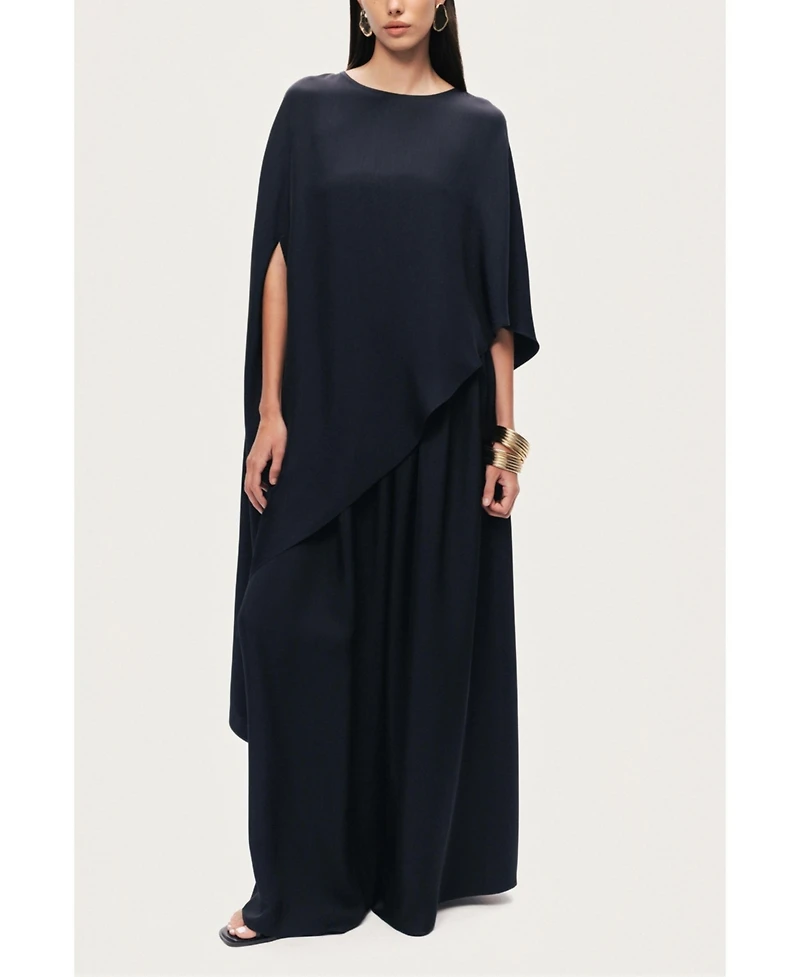 Nocturne Women's Draped Cape Blouse