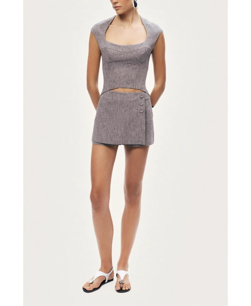 Nocturne Women's Open-Back Tailored Top