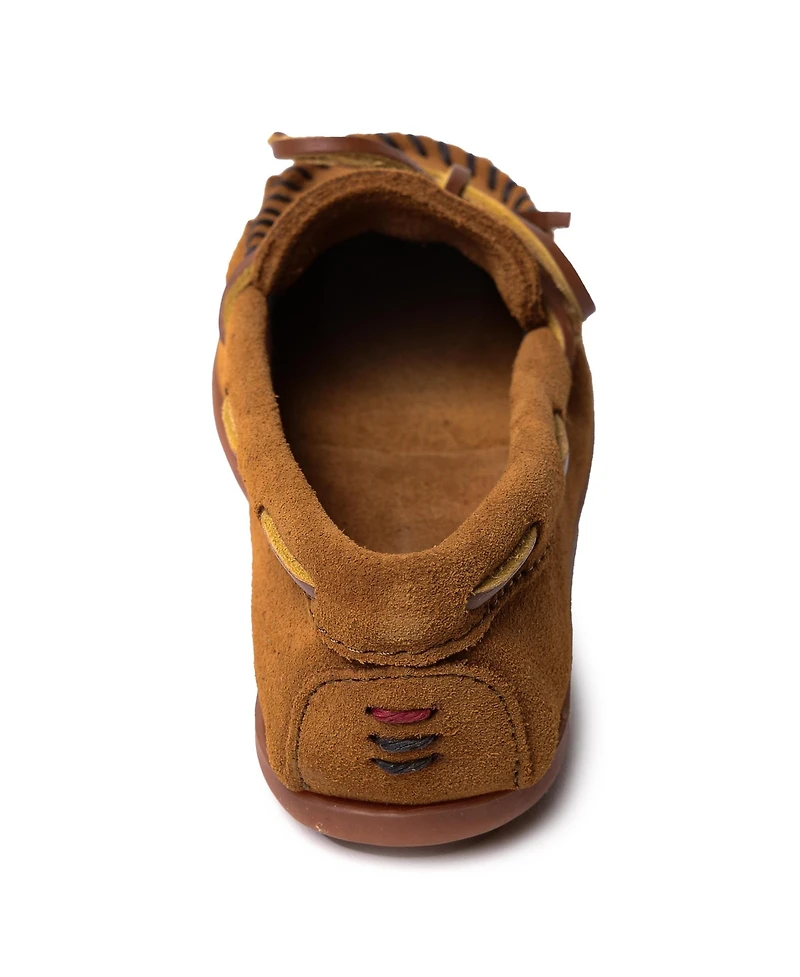 Minnetonka Little Girls Kids' Thunderbird Animikii Suede Beaded Moccasins