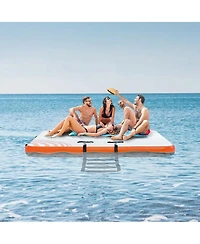 Gouun 6 x 5 ft Inflatable Floating Dock Platform with Carry Bag
