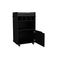 flynama Bar Cart for Living Room with Bottle Storage and Open Shelf